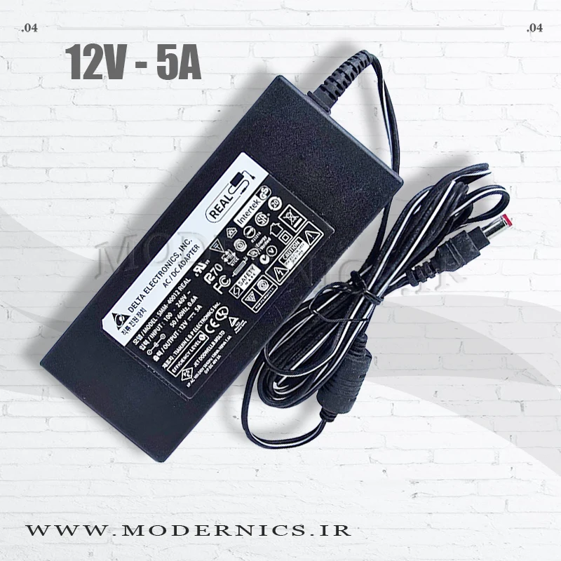 آداپتور 12 ولت 5 آمپر برند دلتا