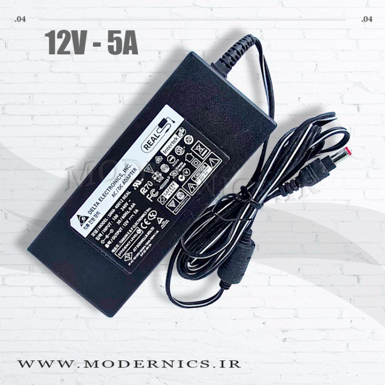 آداپتور 12 ولت 5 آمپر برند دلتا