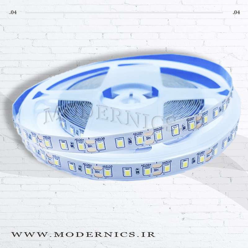 نوار ال‌ای‌دی 2835 - سفید طبیعی 4000K - 12 ولت - عرض 8 میلی‌متر - IP20