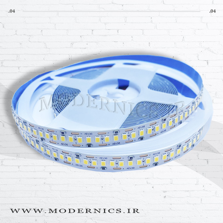 نوار الایدی 2835 - سفید گرم 3000K - 12 ولت - عرض 10 میلیمتر - IP20