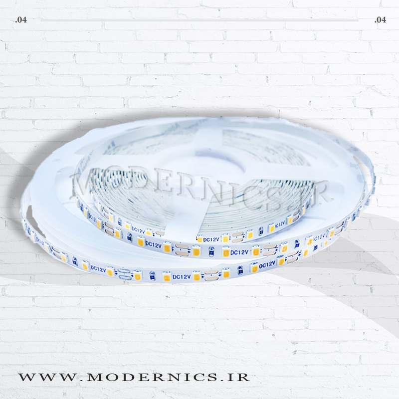 نوار ال‌ای‌دی 2835 - طلایی زرد - 12 ولت - عرض 5 میلی‌متر - IP20