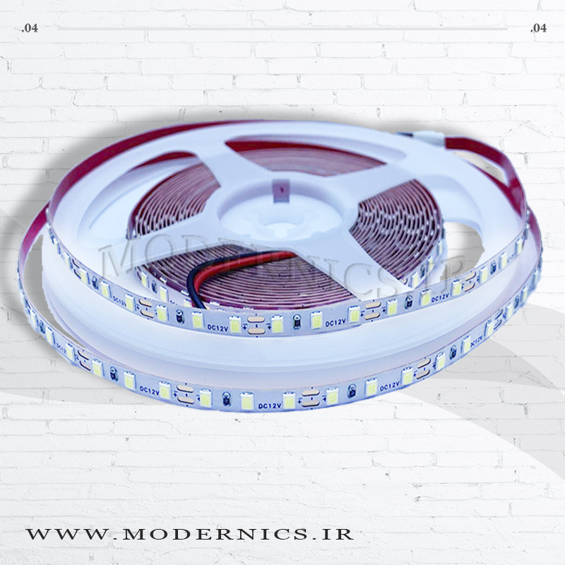 نوار ال‌ای‌دی لانستار - سفید روشن - 12 ولت - عرض 5 میلی‌متر - IP22