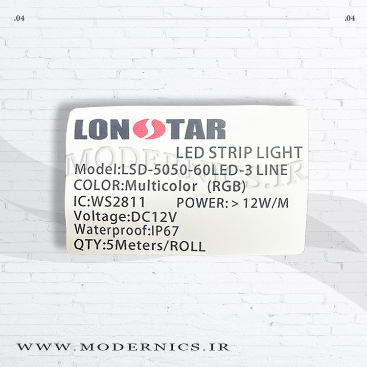 نوار الایدی لانستار RGB - آدرس پذیر WS2811 - 12 ولت - IP67