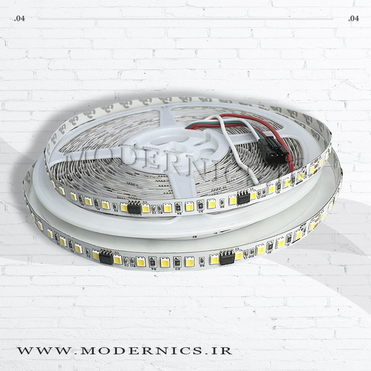 نوار الایدی HQ - سفید روشن/سفید گرم - 24 ولت - عرض 8 میلیمتر - IP20