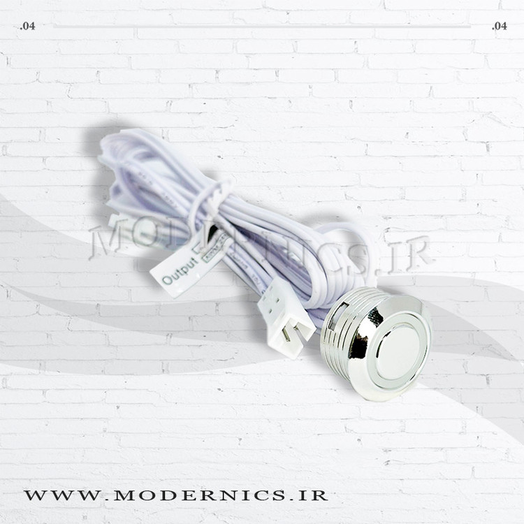 سنسور تاچ (لمسی) دور آبی دیمر دار ولتاژ کاری 5 الی 24 ولت حداکثر جریان خروجی 5 آمپرحداکثر توان 60 وات سایز 16*16 میلیمتر