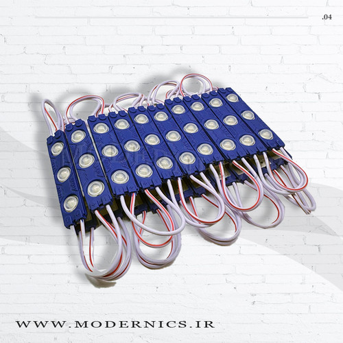 بلوکه ال ای دی 12 ولت لنز دار آبی