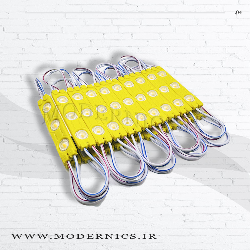 بلوکه ال ای دی 12 ولت لنز دار انبه ای