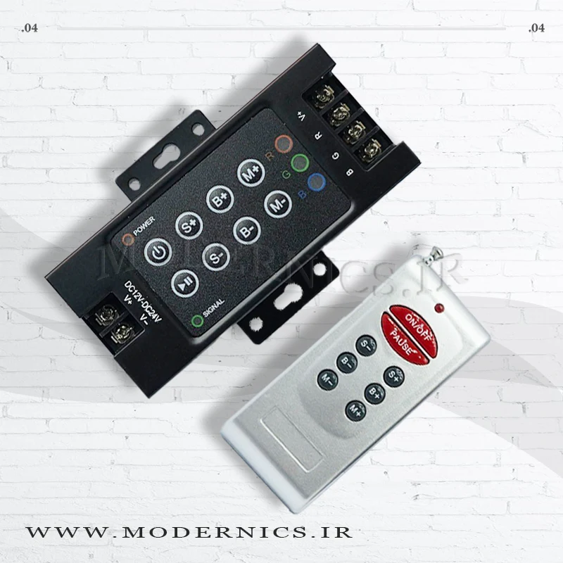 ریموت کنترل رادیویی ار جی بی 30 آمپر 12 الی 24 ولت 8 کلید