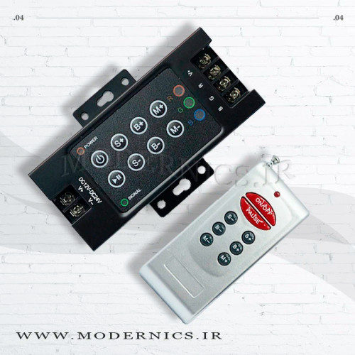 ریموت کنترل رادیویی ار جی بی 30 آمپر 12 الی 24 ولت 8 کلید