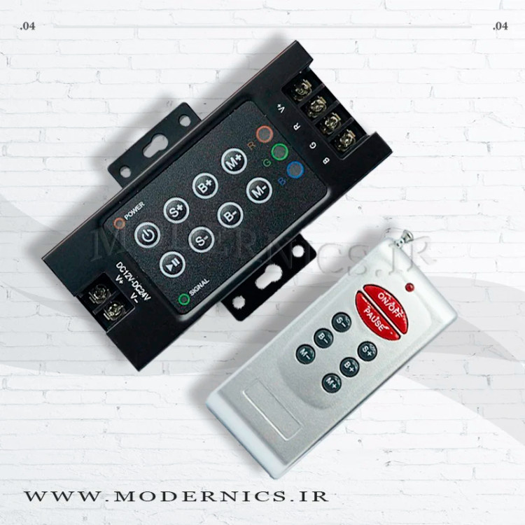 ریموت کنترل رادیویی ار جی بی 30 آمپر 12 الی 24 ولت 8 کلید