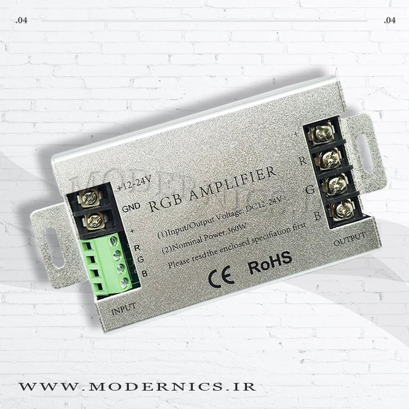 آمپلی فایر ار جی بی 24 آمپر 12 الی 24 ولت