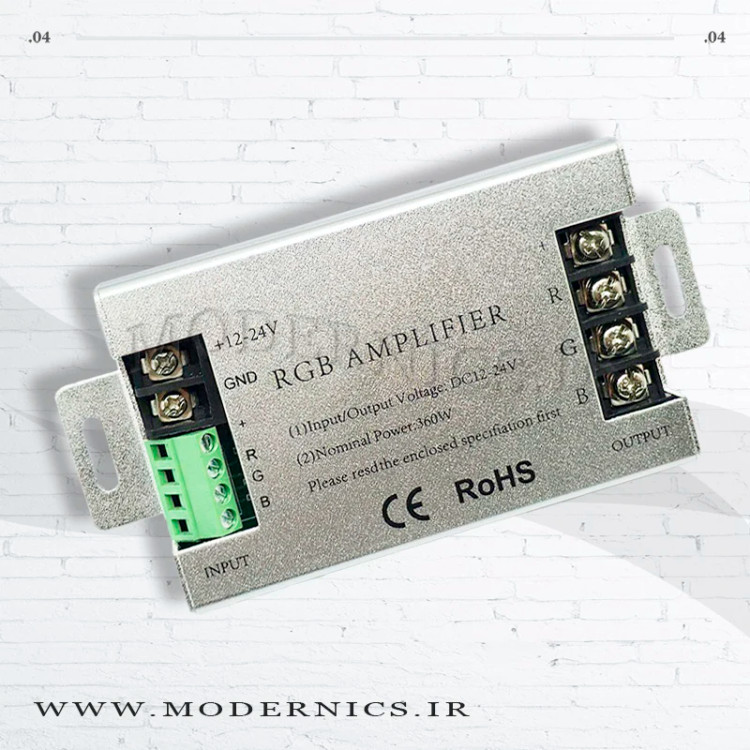 آمپلی فایر ار جی بی 24 آمپر 12 الی 24 ولت