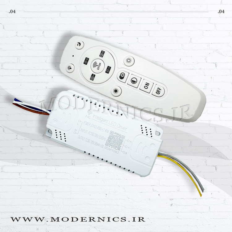 درایور ال ای دی هوشمند سه حالته (20-40w)*2 دارای ریموت کنترل و اپلیکیشن مناسب استریپ های سه رنگ لوستری