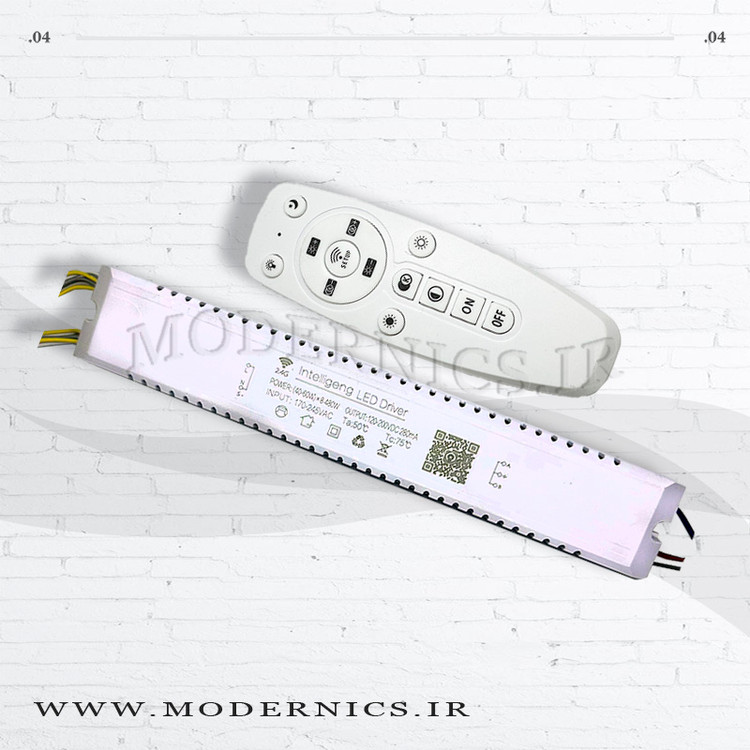 درایور ال ای دی هوشمند سه حالته (40-60w)*8 دارای ریموت کنترل و اپلیکیشن مناسب استریپ های سه رنگ لوستری