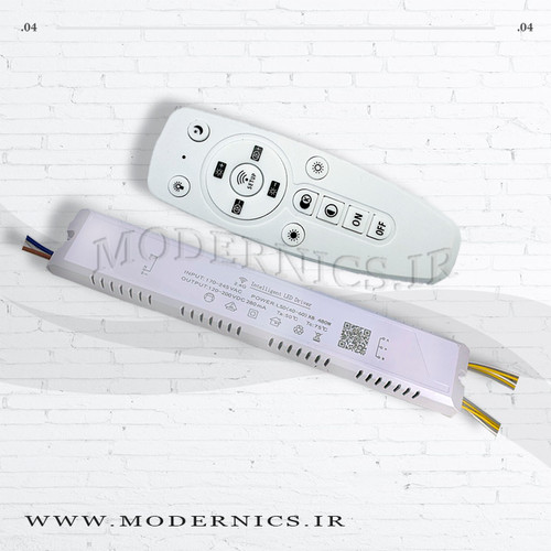 درایور ال ای دی هوشمند سه حالته( 40-60 وات )*6 دارای ریموت کنترل و اپلیکیشن مناسب استریپ های سه رنگ لوستری