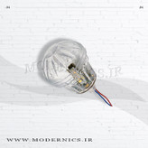 لامپ ال ای دی لاس وگاسی مدل گلابی 12 ولت 4 وات رنگ افتابی