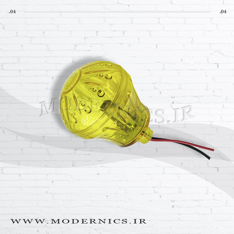 لامپ ال ای دی لاس وگاسی مدل گلابی   12 ولت 4 وات رنگ زرد