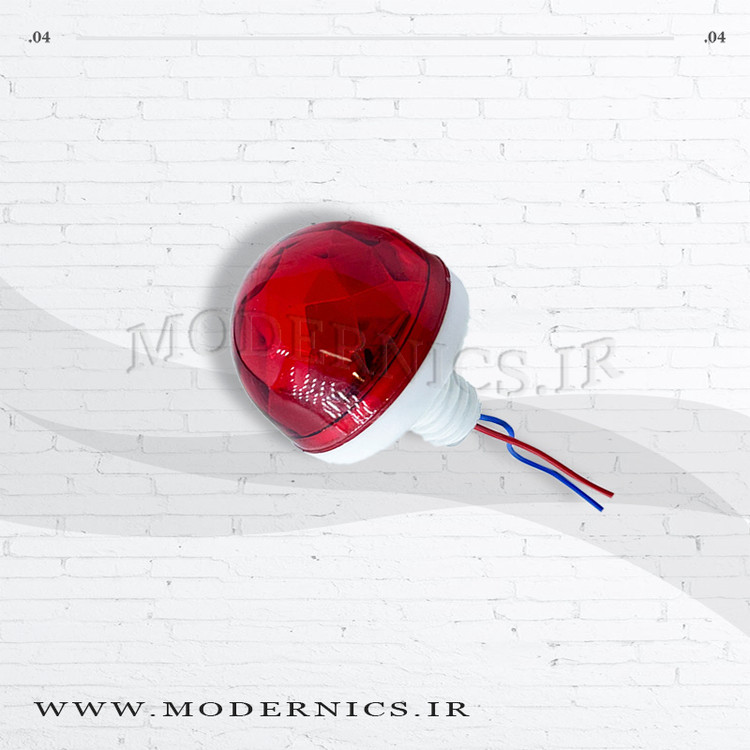 لامپ ال ای دی لاس وگاسی 12 ولت مدل منشوری رنگ قرمز