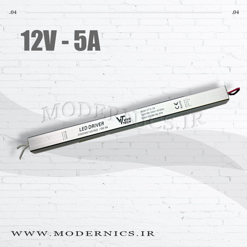 منبع تغذیه سوئیچینگ مدادی فوق باریک 12 ولت 5 آمپر 60 وات