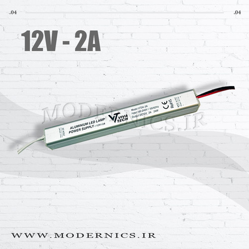 منبع تغذیه سوئیچینگ مدادی فوق باریک 12 ولت 2 آمپر 24 وات