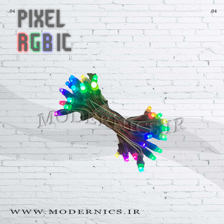 پیکسل انگشتی RGB IC آدرس پذیر بسته 50 عددی